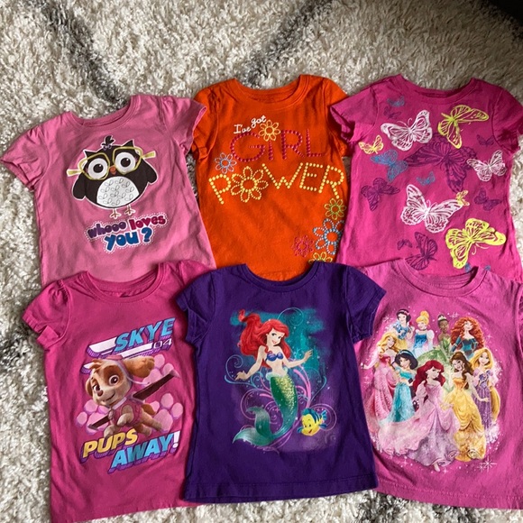 Disney Other - Girl 6 Shirt Bundle Size XS / 4